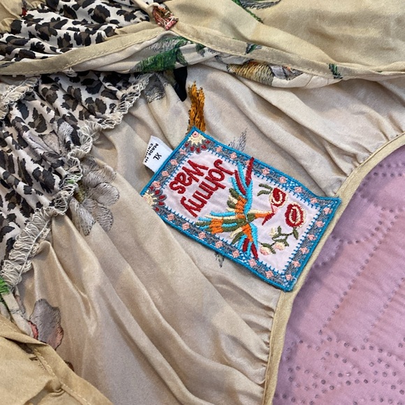 Johnny Was XL silk top, blouse - Picture 5 of 8